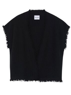Kujten JACKET VEST NESSA BLACK
Sleeveless Cashmere Cardigan, 4-threads L/XL